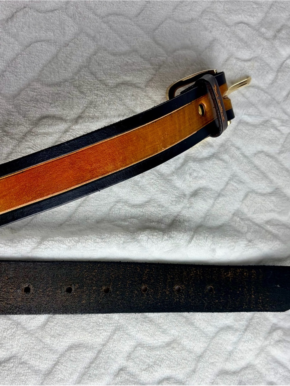 Handmade Ted Arthur Wearable Art Leather Belt Custom Gradient Rainbow Men’s XXL - Picture 8 of 11